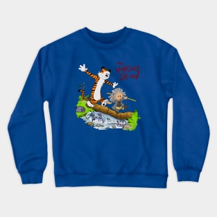 Calvin and Hobbes/The Walking Dead (in color) Crewneck Sweatshirt